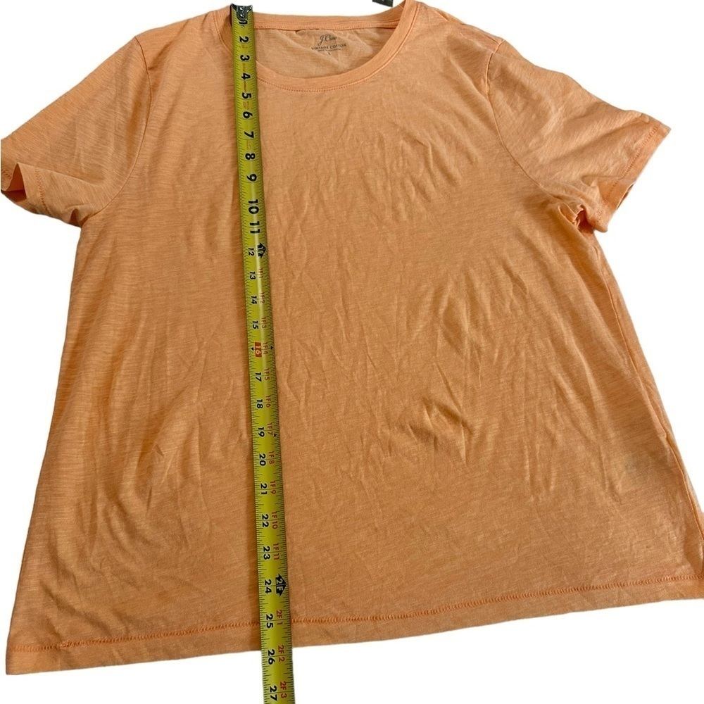 J. Crew 100% Cotton Peach Orange Short Sleeve Tee Size L - Picture 7 of 17
